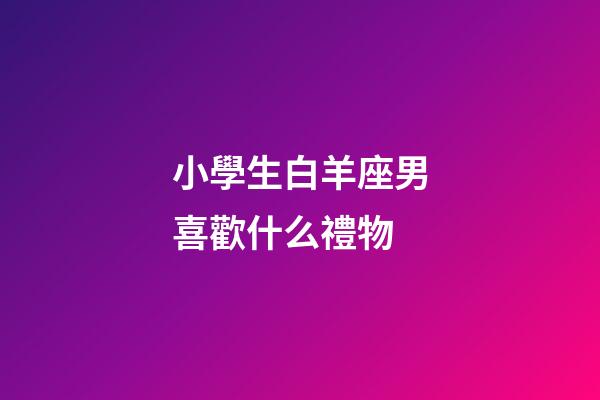 小學生白羊座男喜歡什么禮物-第1張-星座運勢-玄機派