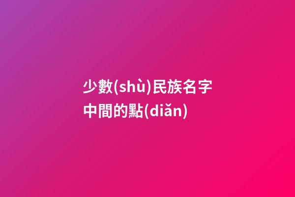 少數(shù)民族名字中間的點(diǎn)