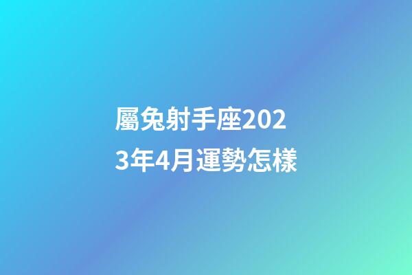 屬兔射手座2023年4月運勢怎樣-第1張-星座運勢-玄機派