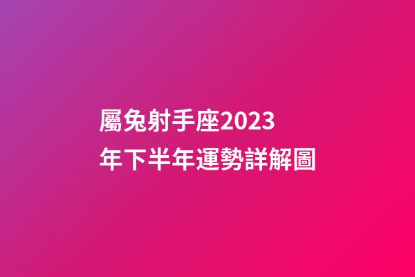屬兔射手座2023年下半年運勢詳解圖-第1張-星座運勢-玄機派