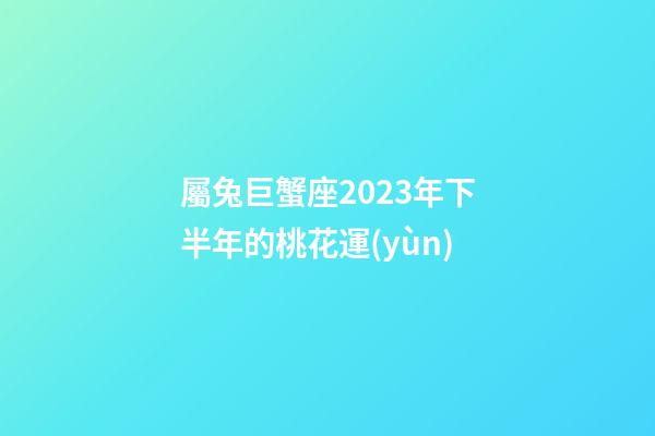 屬兔巨蟹座2023年下半年的桃花運(yùn)-第1張-星座運(yùn)勢(shì)-玄機(jī)派