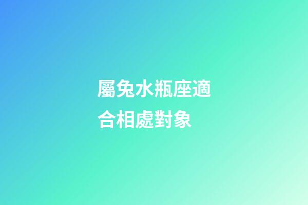 屬兔水瓶座適合相處對象-第1張-星座運勢-玄機派