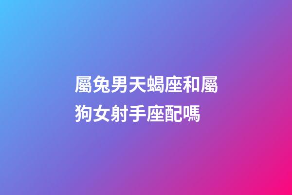 屬兔男天蝎座和屬狗女射手座配嗎-第1張-星座運勢-玄機派