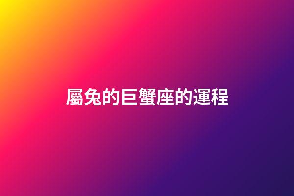 屬兔的巨蟹座的運程-第1張-星座運勢-玄機派