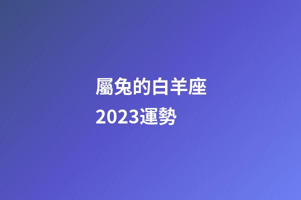 屬兔的白羊座2023運勢-第1張-星座運勢-玄機派