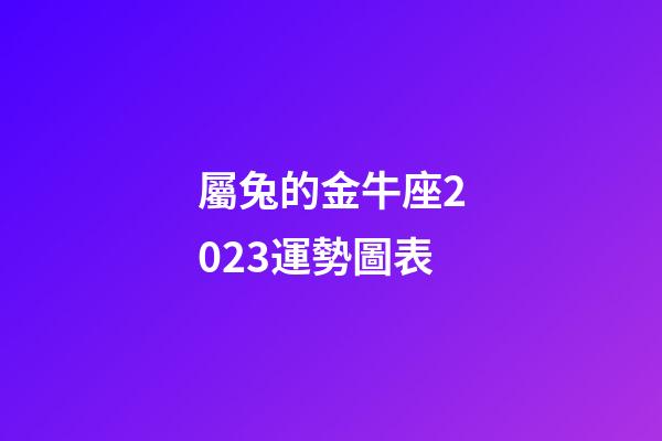 屬兔的金牛座2023運勢圖表-第1張-星座運勢-玄機派