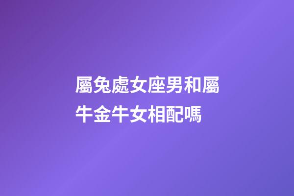 屬兔處女座男和屬牛金牛女相配嗎-第1張-星座運勢-玄機派