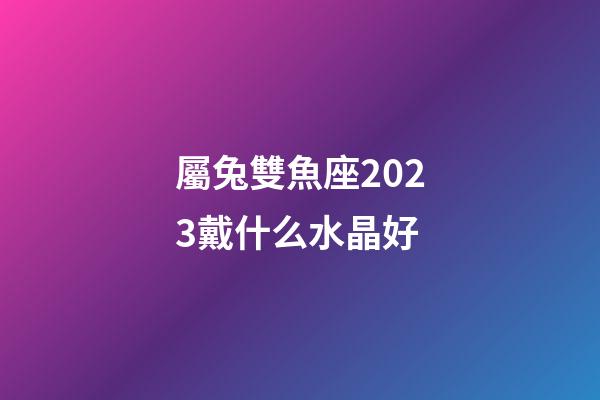 屬兔雙魚座2023戴什么水晶好-第1張-星座運勢-玄機派