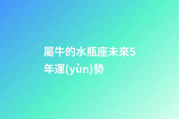 屬牛的水瓶座未來5年運(yùn)勢