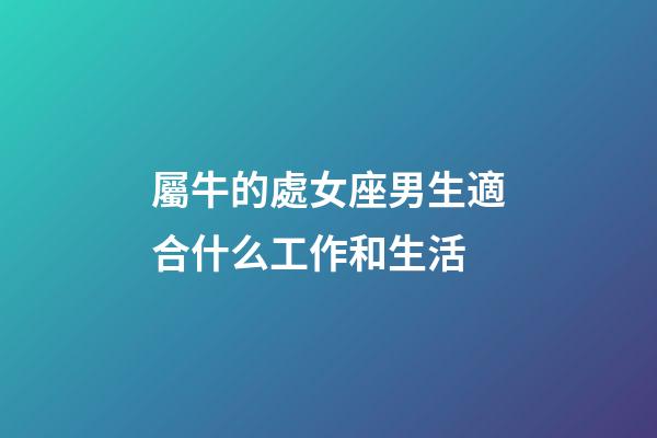 屬牛的處女座男生適合什么工作和生活-第1張-星座運(yùn)勢(shì)-玄機(jī)派