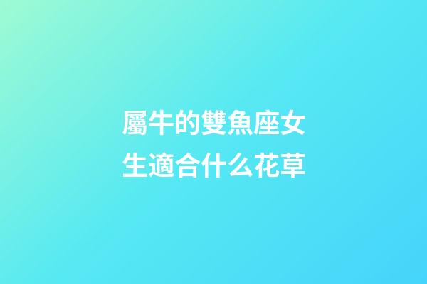 屬牛的雙魚座女生適合什么花草