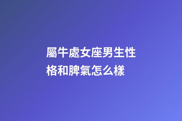 屬牛處女座男生性格和脾氣怎么樣-第1張-星座運勢-玄機派