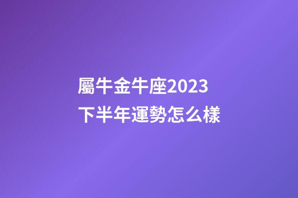 屬牛金牛座2023下半年運勢怎么樣-第1張-星座運勢-玄機派