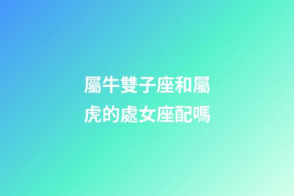 屬牛雙子座和屬虎的處女座配嗎-第1張-星座運勢-玄機(jī)派