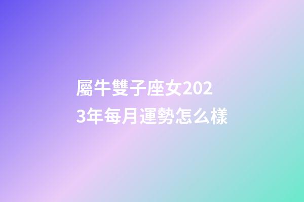 屬牛雙子座女2023年每月運勢怎么樣-第1張-星座運勢-玄機派