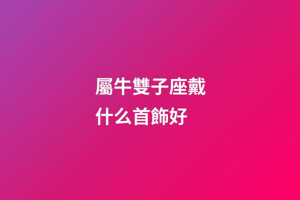 屬牛雙子座戴什么首飾好-第1張-星座運勢-玄機派