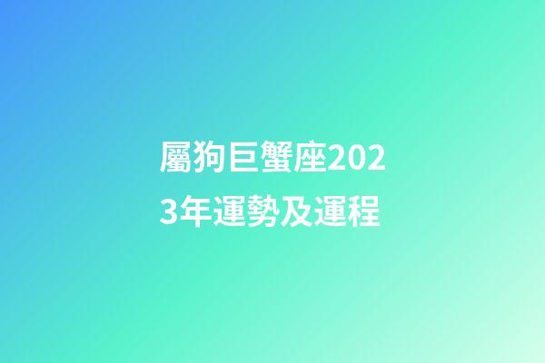屬狗巨蟹座2023年運勢及運程-第1張-星座運勢-玄機派
