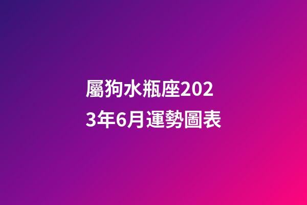 屬狗水瓶座2023年6月運勢圖表-第1張-星座運勢-玄機派