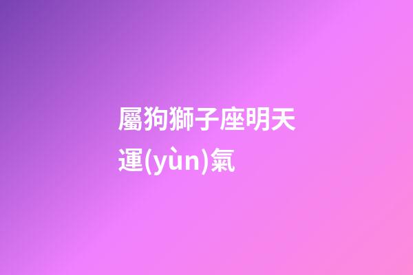 屬狗獅子座明天運(yùn)氣-第1張-星座運(yùn)勢-玄機(jī)派