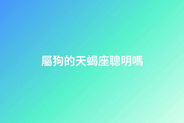 屬狗的天蝎座聰明嗎-第1張-星座運勢-玄機派