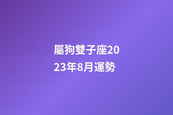 屬狗雙子座2023年8月運勢-第1張-星座運勢-玄機派