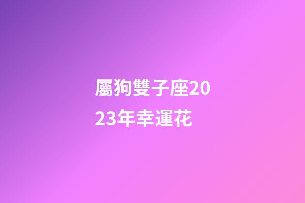 屬狗雙子座2023年幸運花-第1張-星座運勢-玄機派