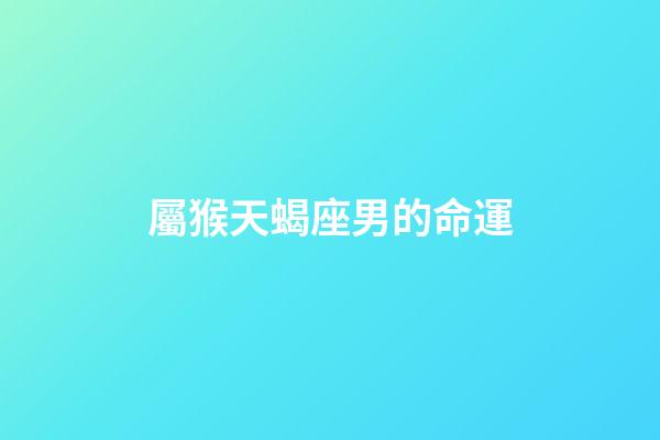 屬猴天蝎座男的命運-第1張-星座運勢-玄機派