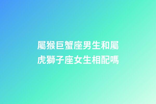 屬猴巨蟹座男生和屬虎獅子座女生相配嗎-第1張-星座運(yùn)勢-玄機(jī)派