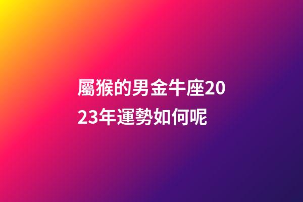 屬猴的男金牛座2023年運勢如何呢-第1張-星座運勢-玄機派
