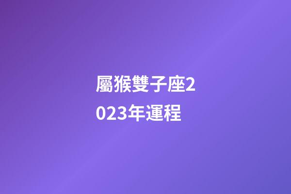 屬猴雙子座2023年運程-第1張-星座運勢-玄機派