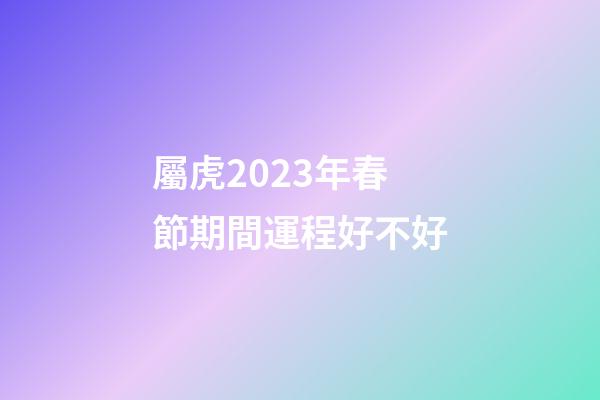 屬虎2023年春節期間運程好不好