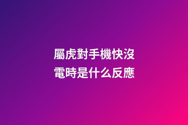 屬虎對手機快沒電時是什么反應