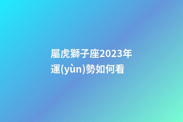 屬虎獅子座2023年運(yùn)勢如何看-第1張-星座運(yùn)勢-玄機(jī)派