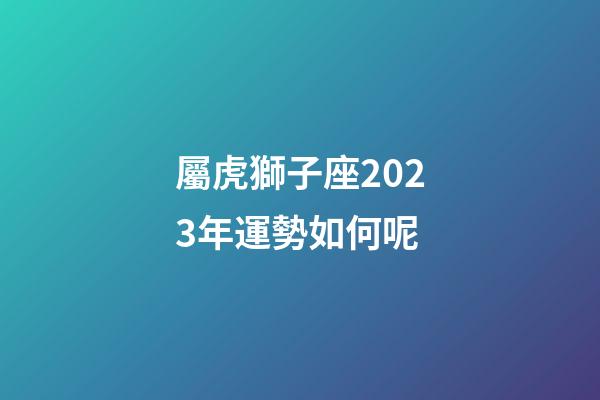 屬虎獅子座2023年運勢如何呢-第1張-星座運勢-玄機(jī)派