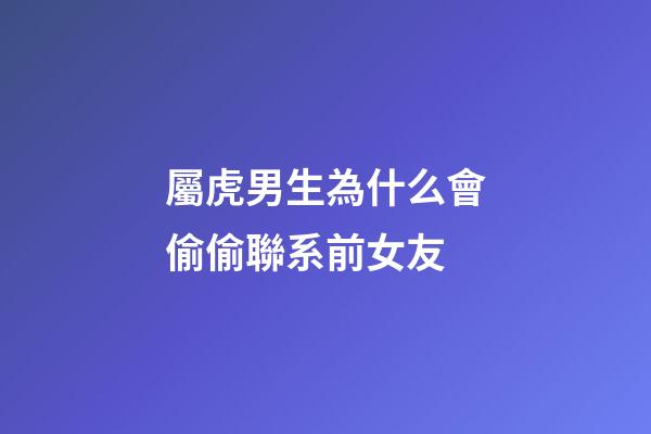 屬虎男生為什么會偷偷聯系前女友