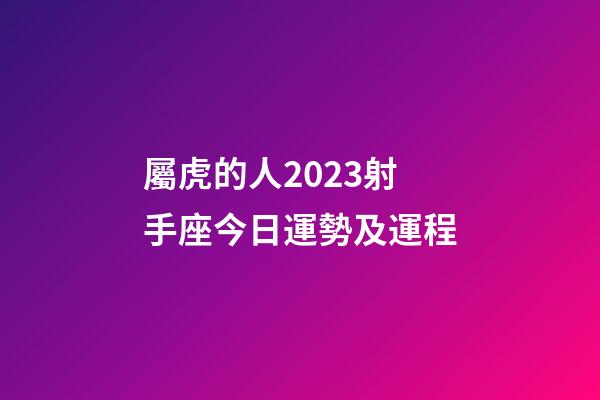 屬虎的人2023射手座今日運勢及運程-第1張-星座運勢-玄機派