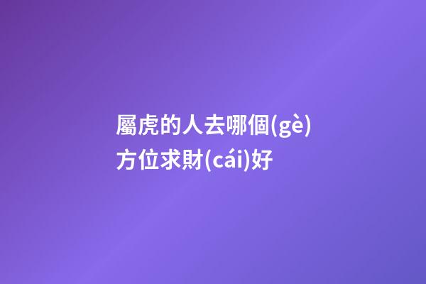 屬虎的人去哪個(gè)方位求財(cái)好