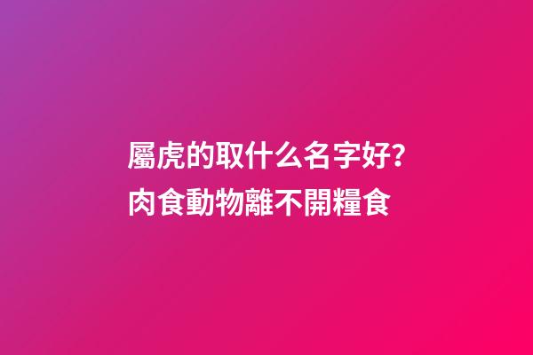 屬虎的取什么名字好？肉食動物離不開糧食