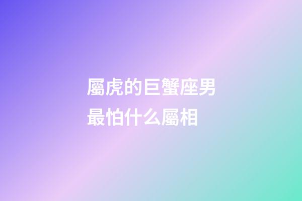 屬虎的巨蟹座男最怕什么屬相