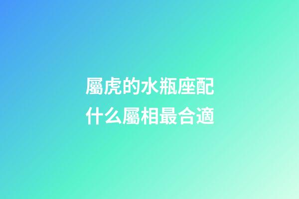 屬虎的水瓶座配什么屬相最合適-第1張-星座運勢-玄機派