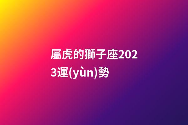 屬虎的獅子座2023運(yùn)勢-第1張-星座運(yùn)勢-玄機(jī)派