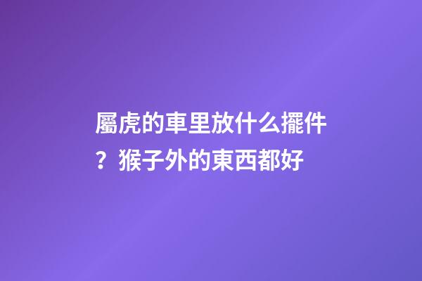 屬虎的車里放什么擺件？猴子外的東西都好