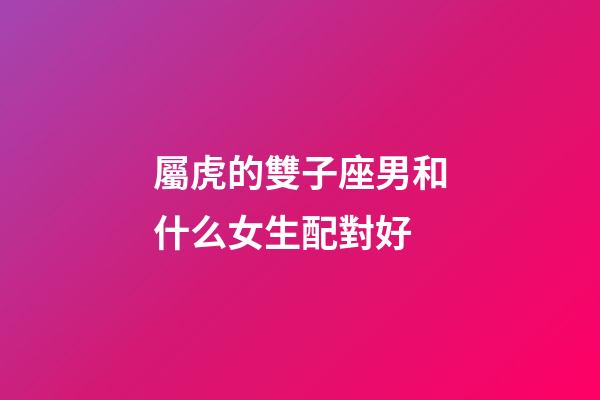 屬虎的雙子座男和什么女生配對好-第1張-星座運勢-玄機派