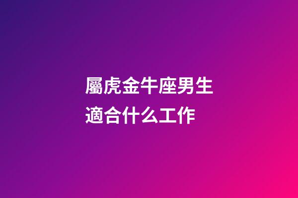 屬虎金牛座男生適合什么工作-第1張-星座運勢-玄機派