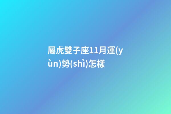 屬虎雙子座11月運(yùn)勢(shì)怎樣-第1張-星座運(yùn)勢(shì)-玄機(jī)派