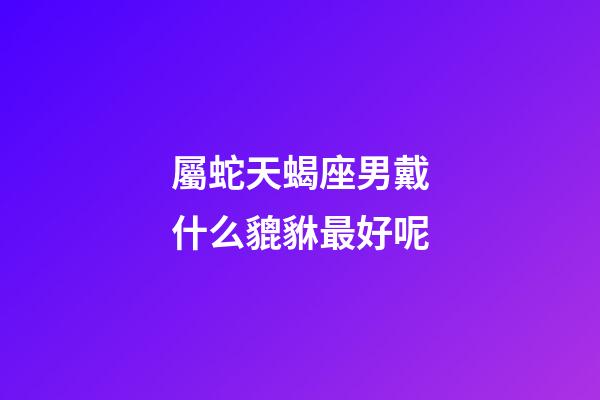屬蛇天蝎座男戴什么貔貅最好呢-第1張-星座運勢-玄機派