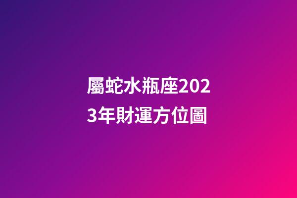 屬蛇水瓶座2023年財運方位圖-第1張-星座運勢-玄機派