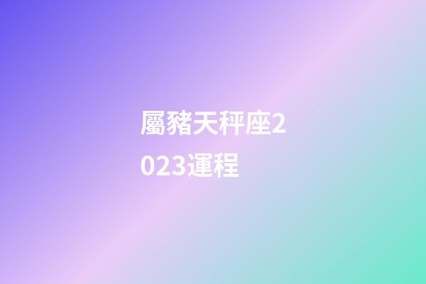 屬豬天秤座2023運程-第1張-星座運勢-玄機派
