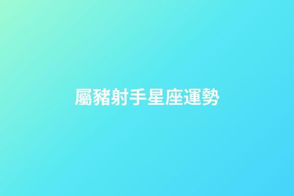 屬豬射手星座運勢-第1張-星座運勢-玄機派