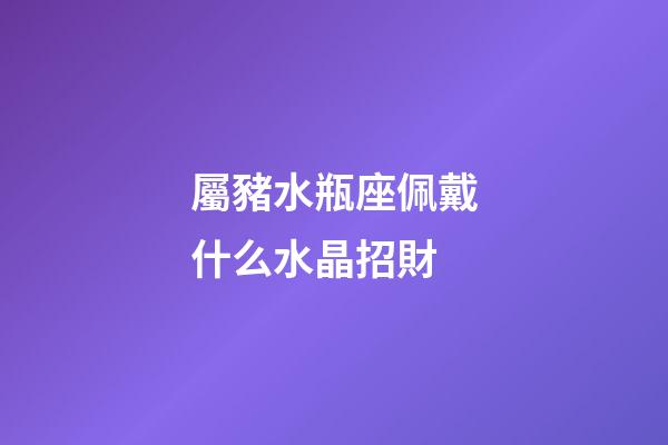 屬豬水瓶座佩戴什么水晶招財